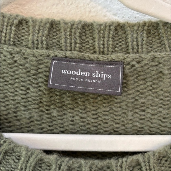 Olive Green Peace Love Sweater - Picture 5 of 6